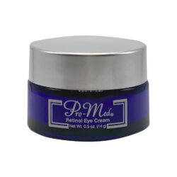 retinol eye cream in blue container